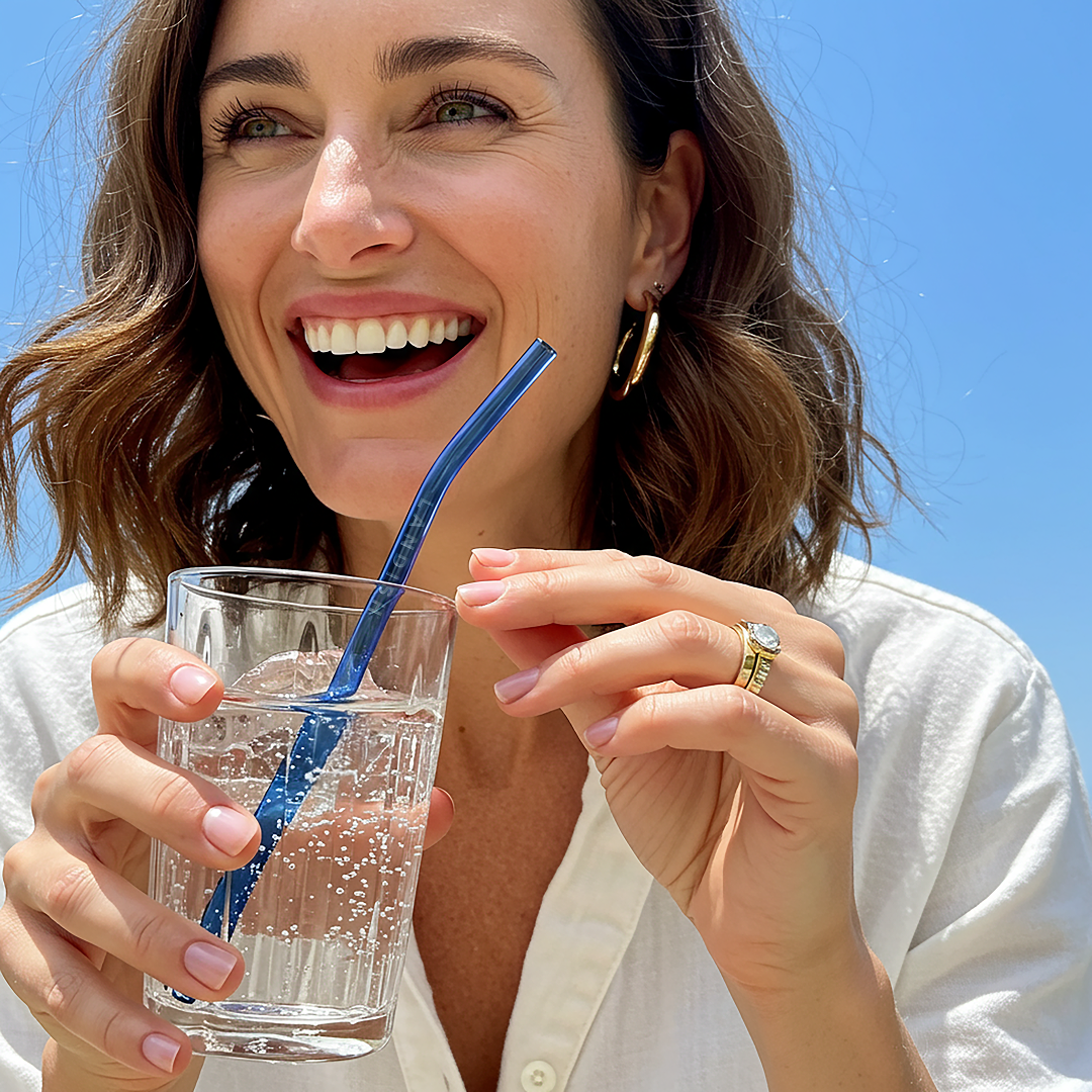 Glass Straws • Blue Set