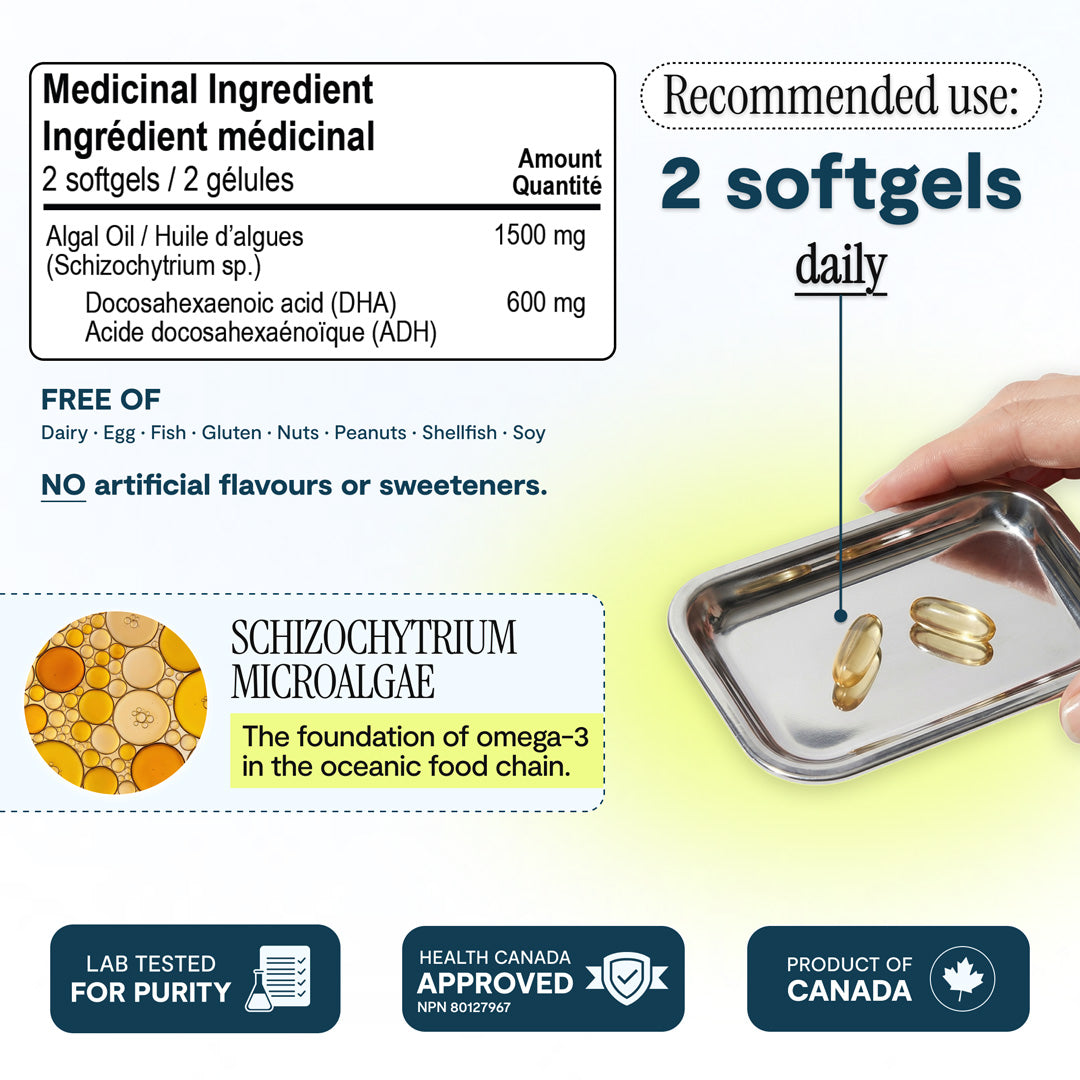 Omega-3 Algae DHA Softgels