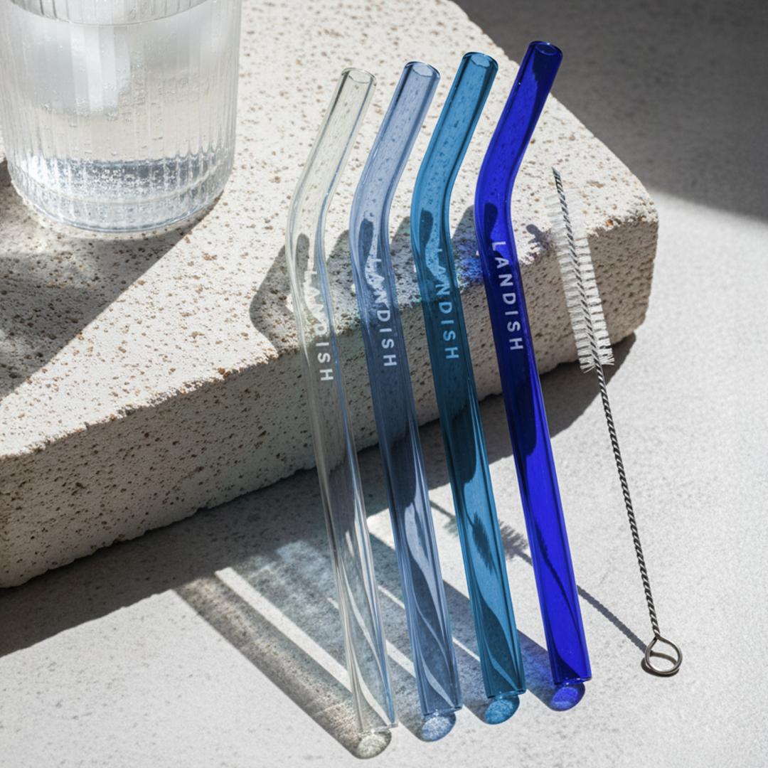 Glass Straws • Blue Set