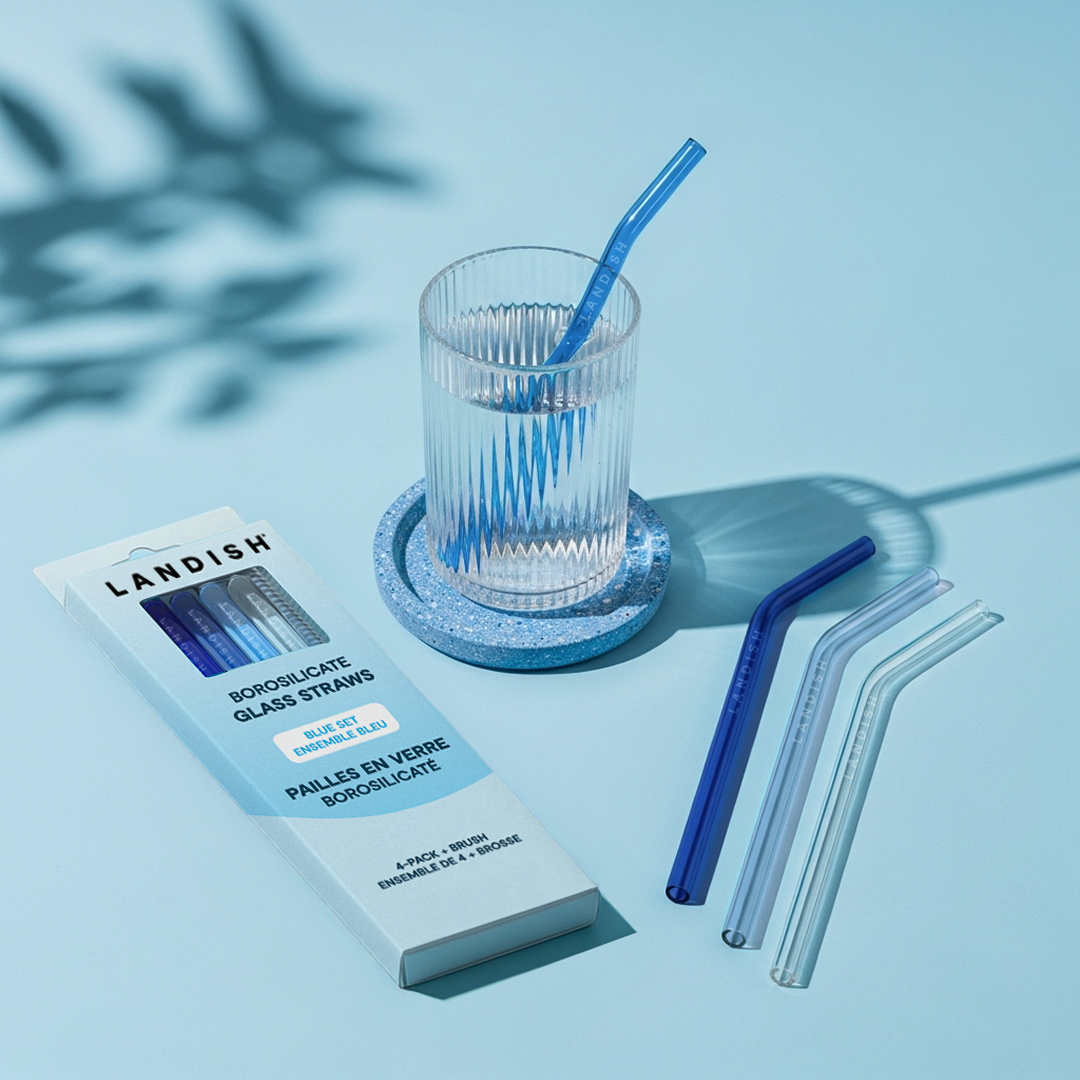 Glass Straws • Blue Set