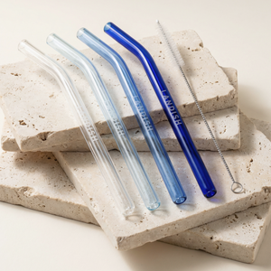 Glass Straws • Blue Set